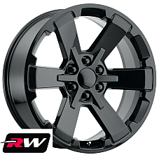 22x9 inch GMC Yukon Factory Replica Wheels CK162 Gloss Black Rims
