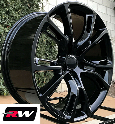 20 x9 inch Dodge Durango Spider Monkey OE Replica Wheels Gloss Black Rims