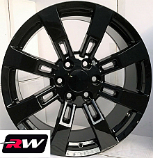 GMC Yukon Denali OE Replica 24 inch Gloss Black wheels