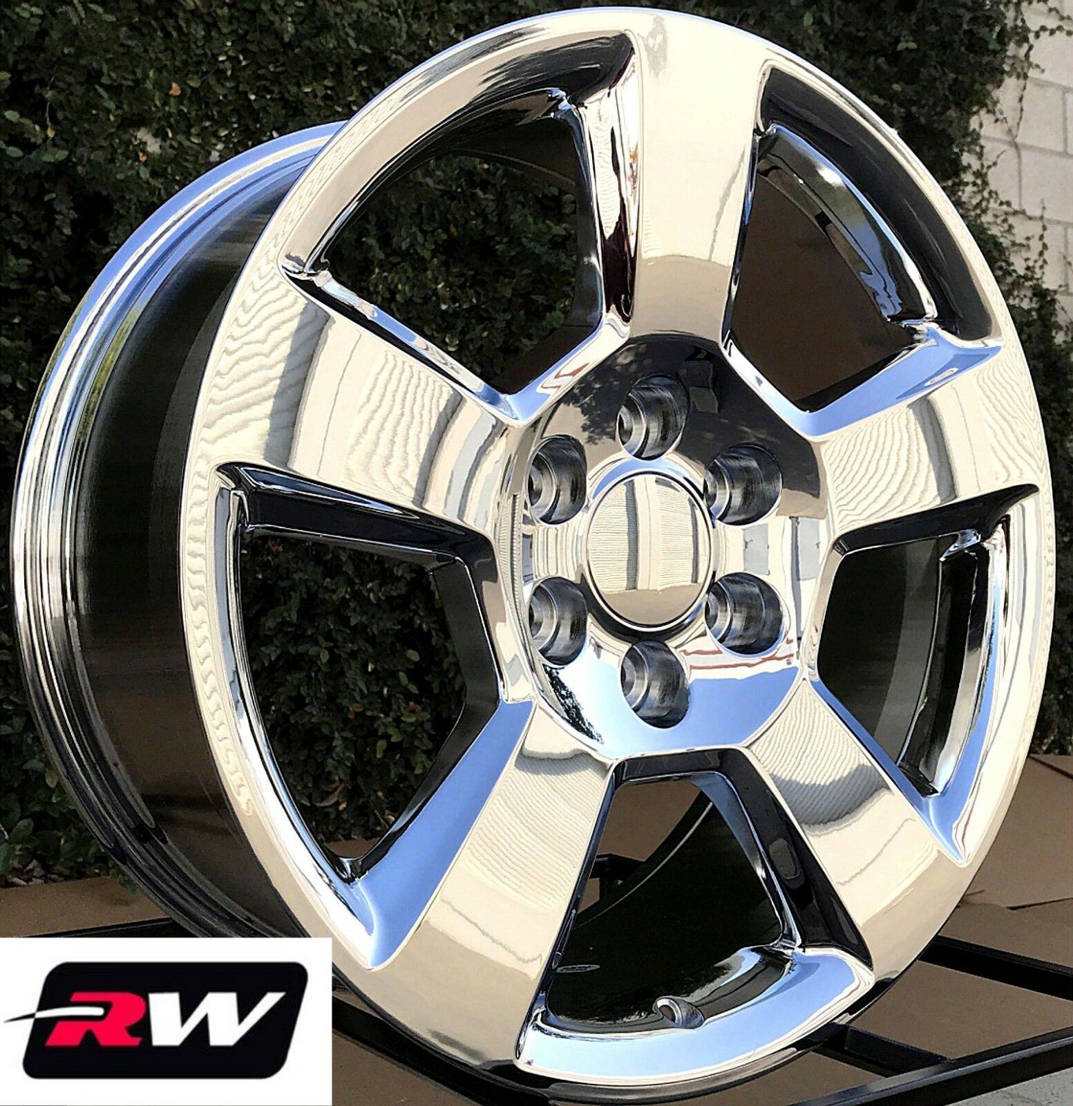 20 inch Chevy Tahoe Factory Style Wheels 5652 Chrome Rims 6x139.7 6x5.5 +27