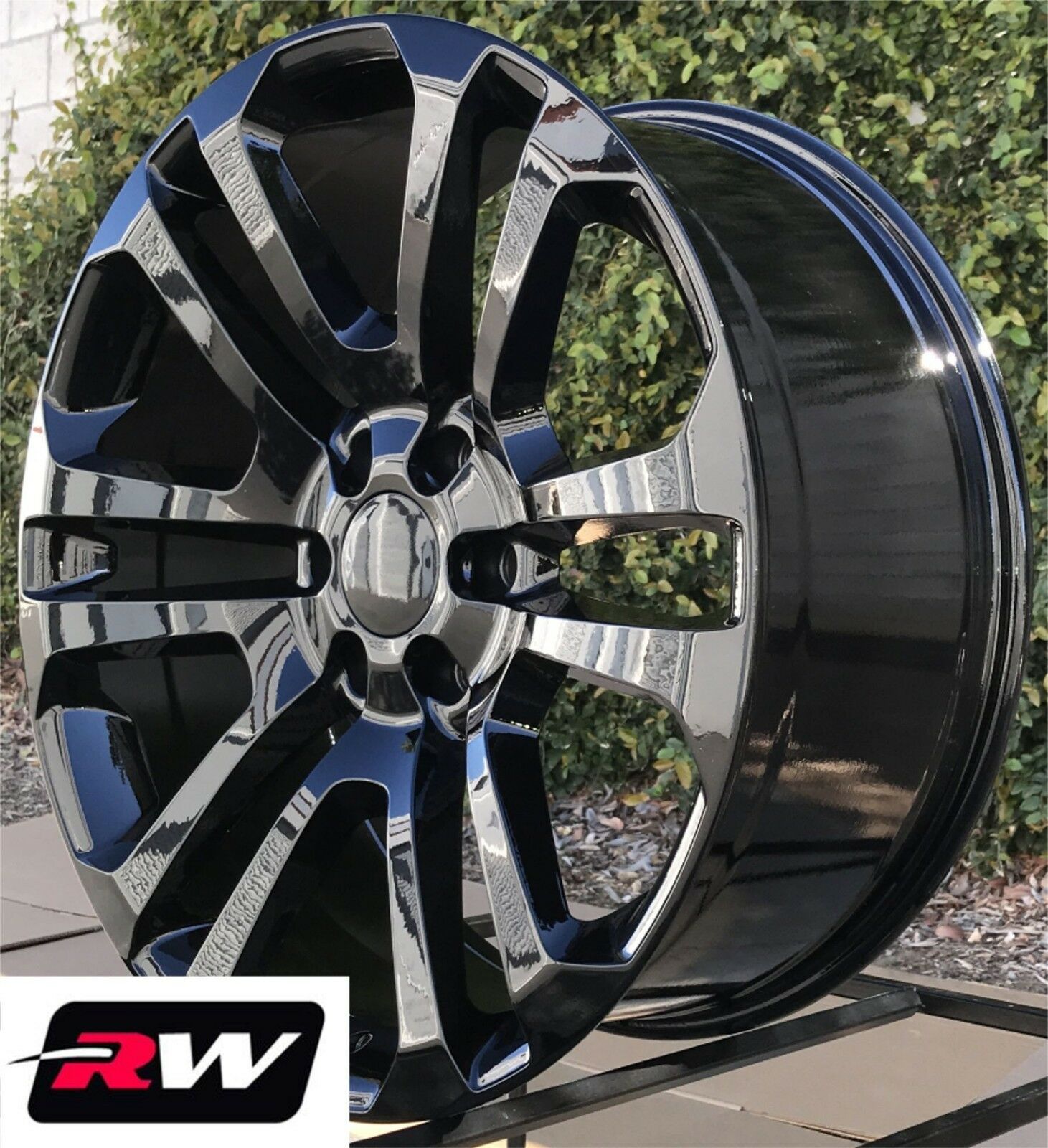 20 inch Chevy Tahoe CK158 OE Replica Wheels Gloss Black Rims 20 x9 ...