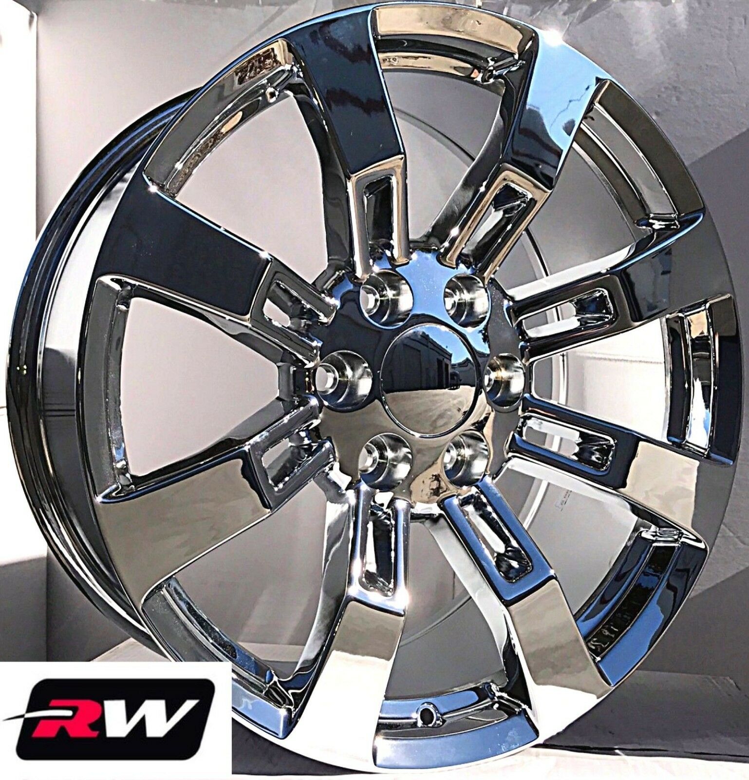 20 inch Chevy Tahoe OE Replica Denali Wheels CK375 Chrome Rims 6x139.7 6x5....